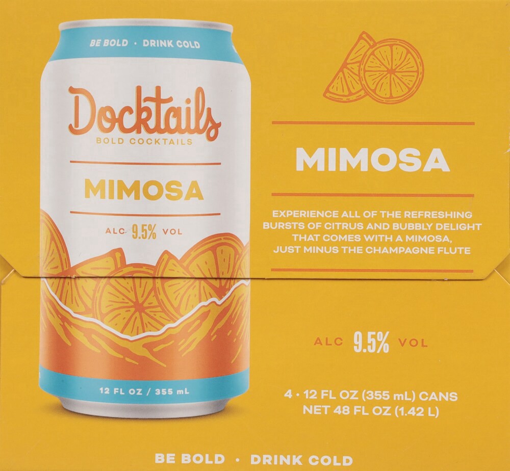 slide 5 of 6, Dry Dock Brewing Docktails Mimosa Pack, 4 ct; 12 fl oz