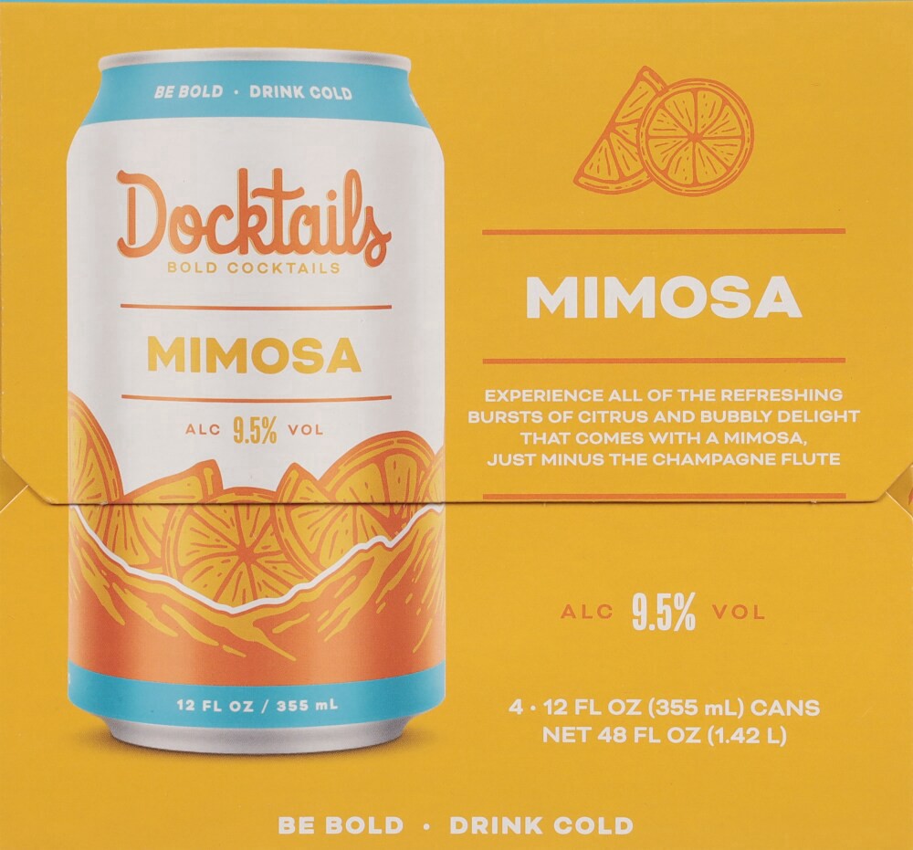 slide 4 of 6, Dry Dock Brewing Docktails Mimosa Pack, 4 ct; 12 fl oz