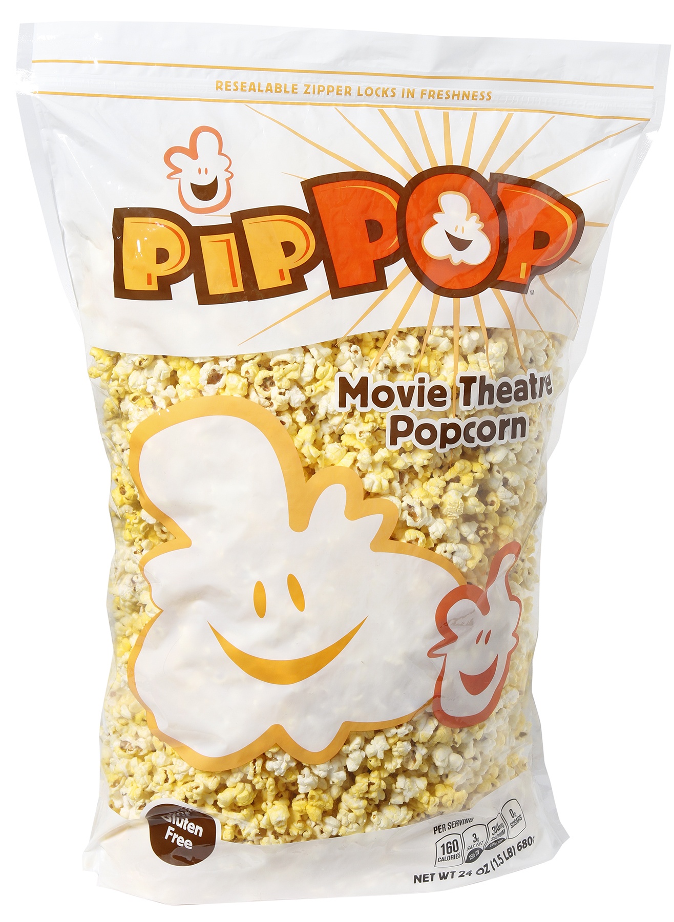 slide 1 of 1, PipPop Movie Theatre Popcorn, 24 oz