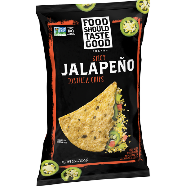 slide 1 of 1, Food Should Taste Good Tortilla Chips Gluten Free Jalapeno, 5.5 oz