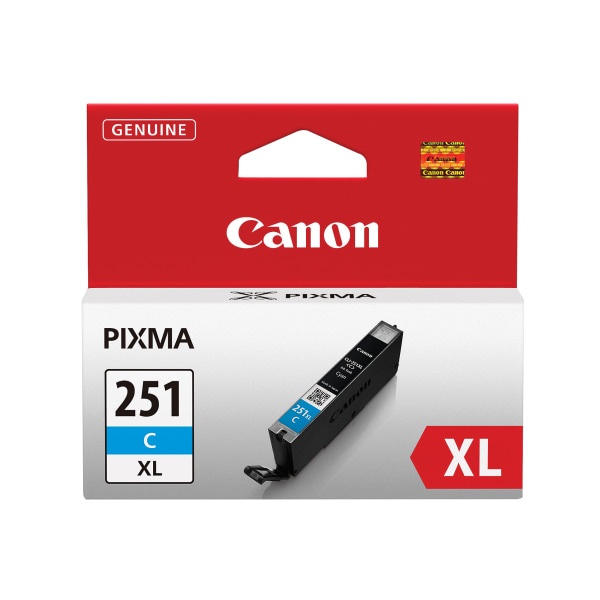 slide 1 of 4, Canon Cli-251Xl High-Yield Cyan Ink Tank (Cli-251C Xl), 1 ct