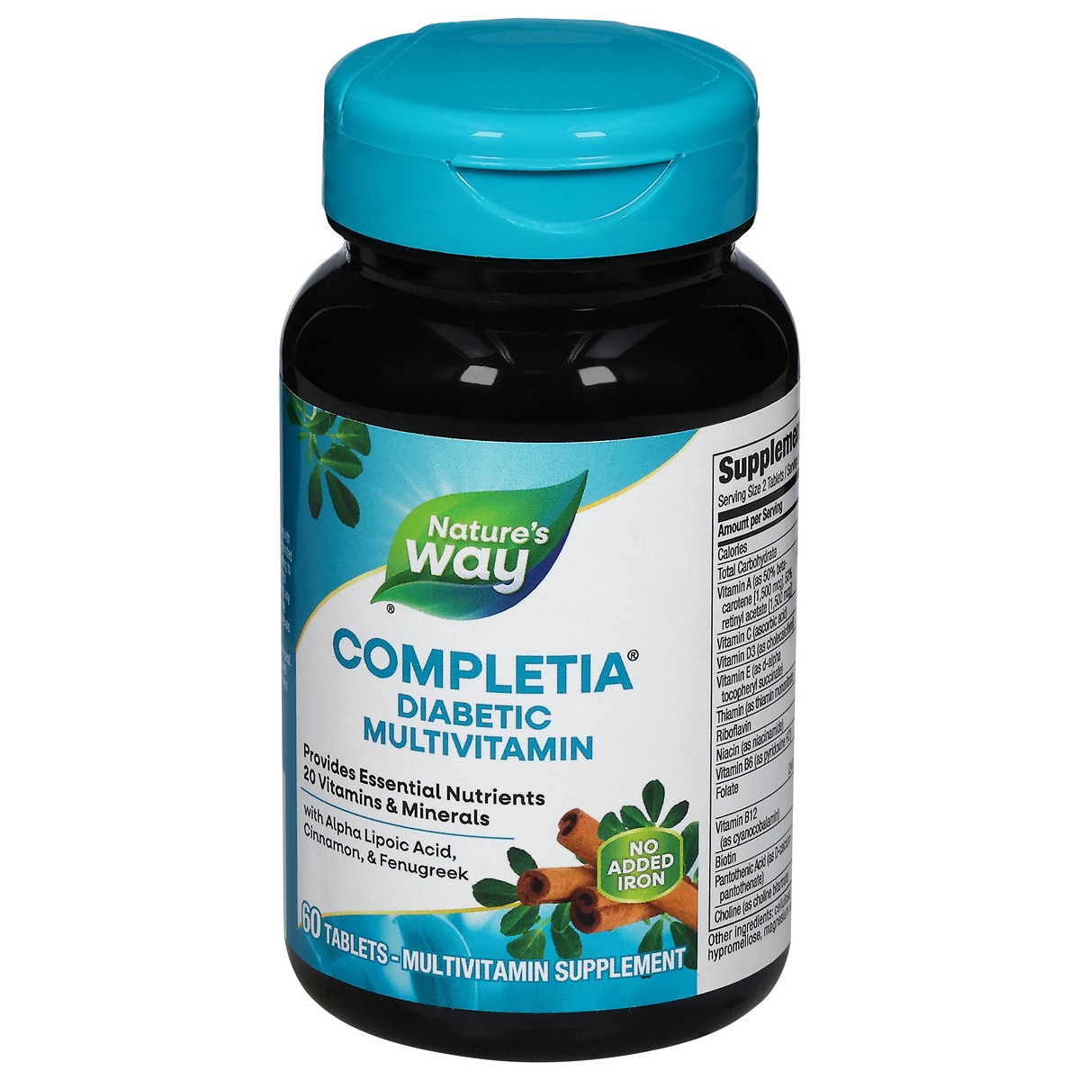 slide 10 of 13, Nature's Way Completia Diabetic Multivitamin 60 Tablets, 60 ct