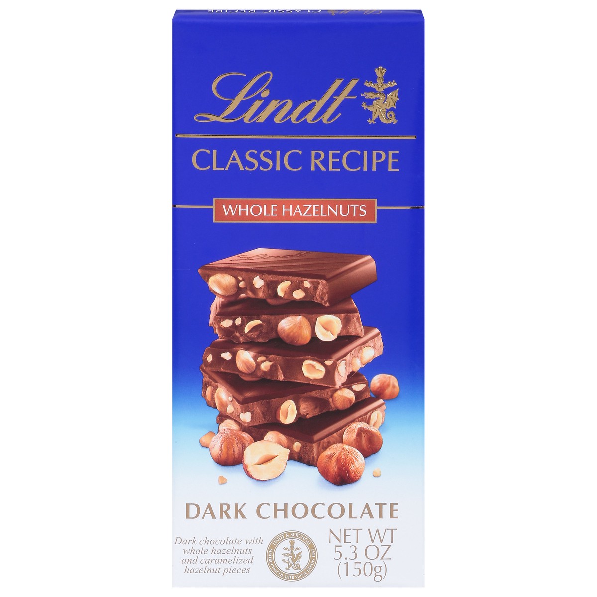 slide 1 of 9, Lindt Classic Recipe Whole Hazelnuts Dark Chocolate 5.3 oz, 5.3 oz