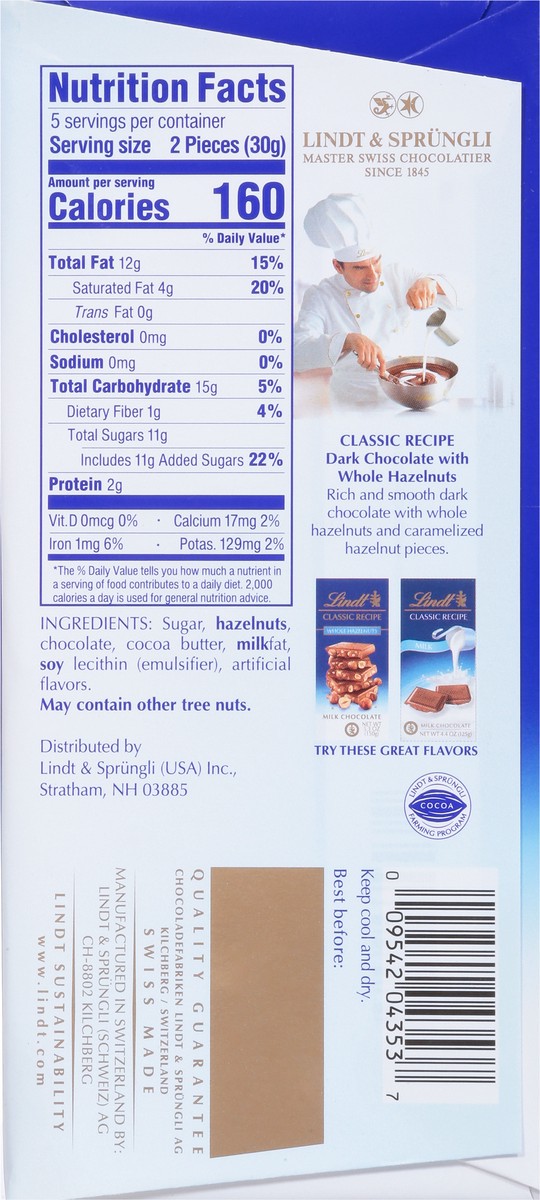 slide 3 of 9, Lindt Classic Recipe Whole Hazelnuts Dark Chocolate 5.3 oz, 5.3 oz