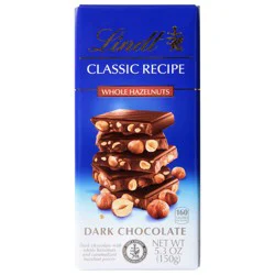Lindt Classic Recipe Whole Hazelnut Dark Chocolate 5.3 oz