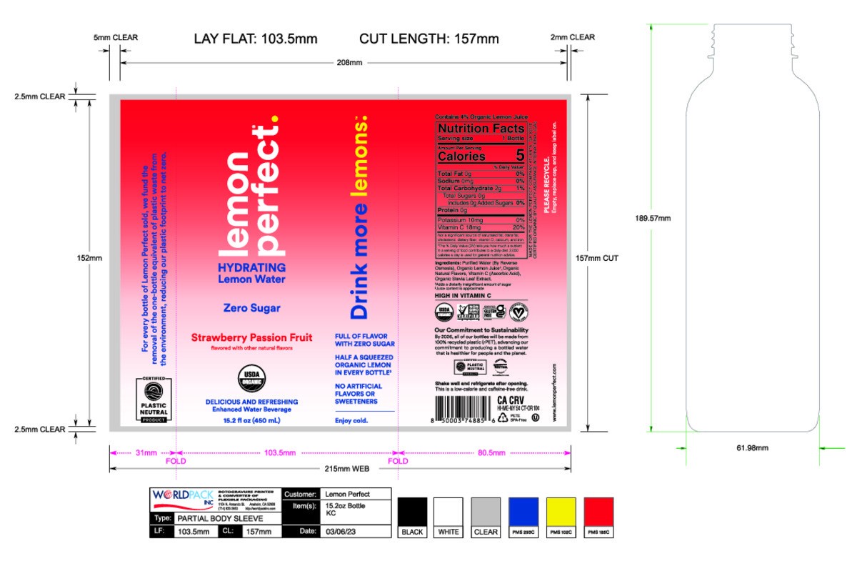 slide 5 of 13, Lemon Perfect Strawberry Passion Fruit Hydrating Lemon Water, 15.2 Fl Oz Bottle, 15.20 fl oz