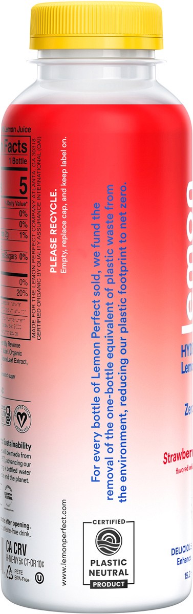 slide 12 of 13, Lemon Perfect Strawberry Passion Fruit Hydrating Lemon Water, 15.2 Fl Oz Bottle, 15.20 fl oz