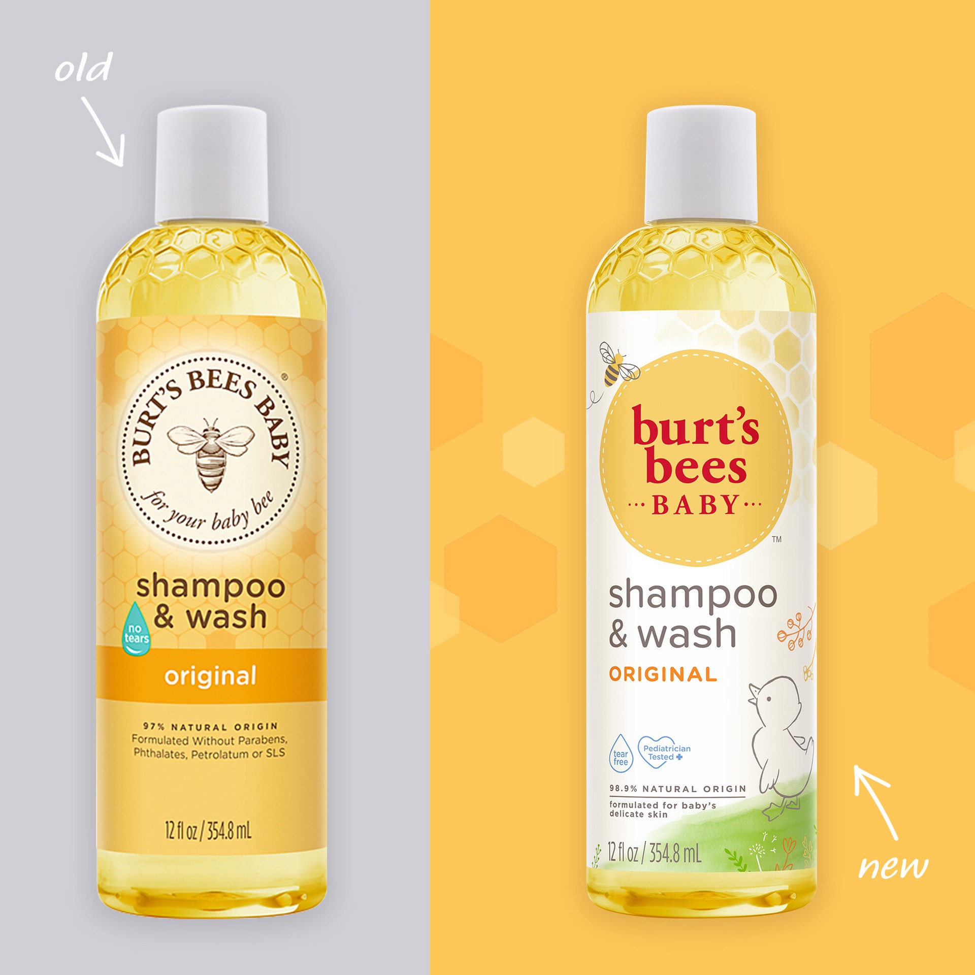 slide 3 of 5, Burt's Bees Baby Shampoo & Wash, Original Tear Free Baby Soap - 12 Ounce Bottle, 12 oz