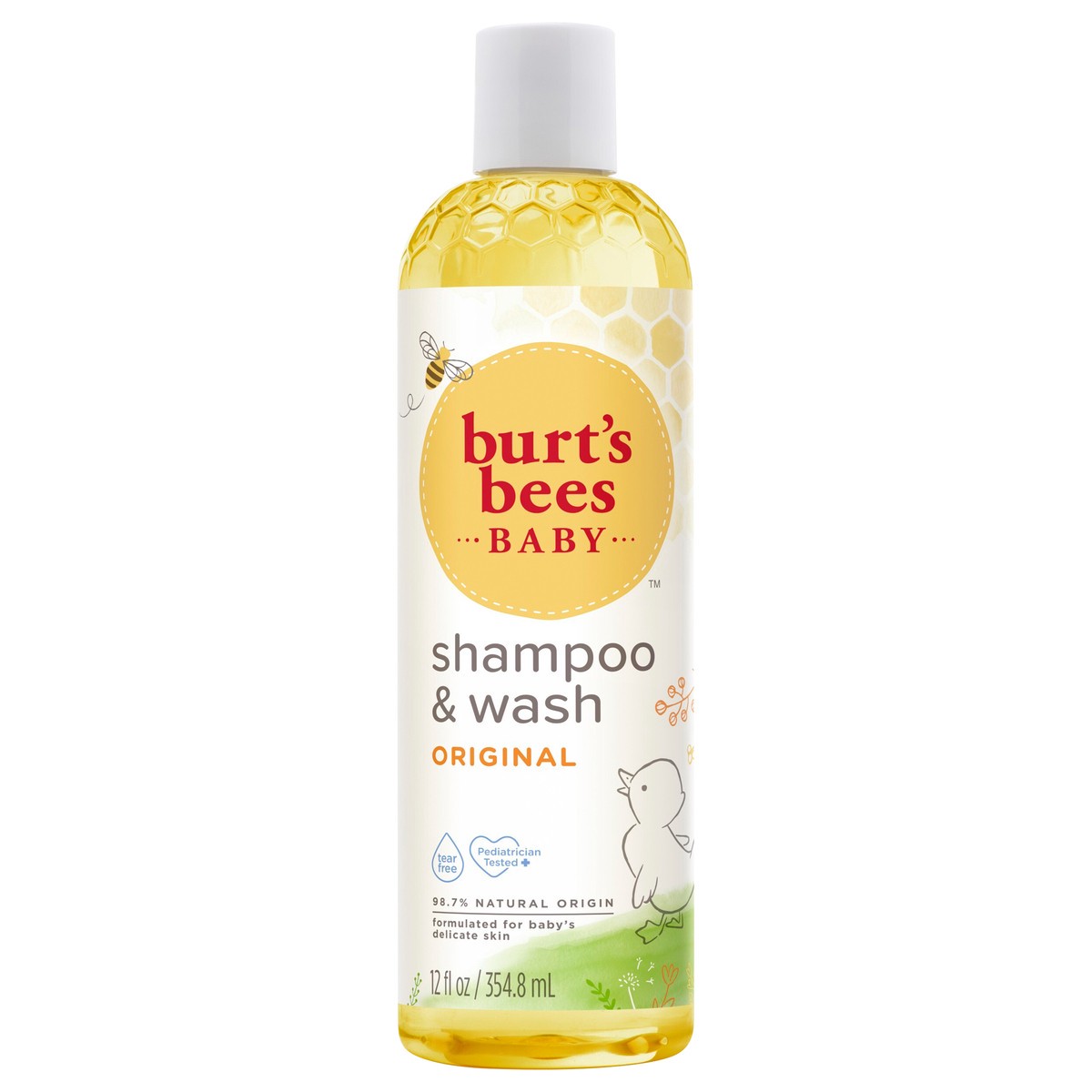 slide 1 of 5, Burt's Bees Baby Shampoo & Wash, Original Tear Free Baby Soap - 12 Ounce Bottle, 12 oz