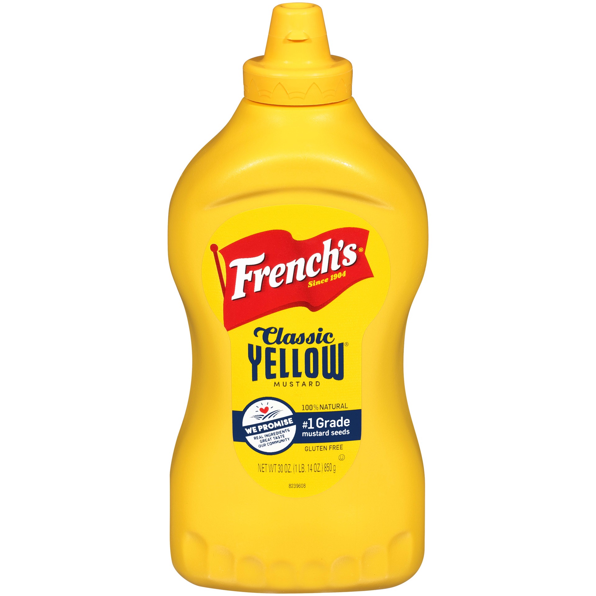 slide 1 of 5, French's Classic Yellow Mustard Squeeze Bottle, 30 oz
