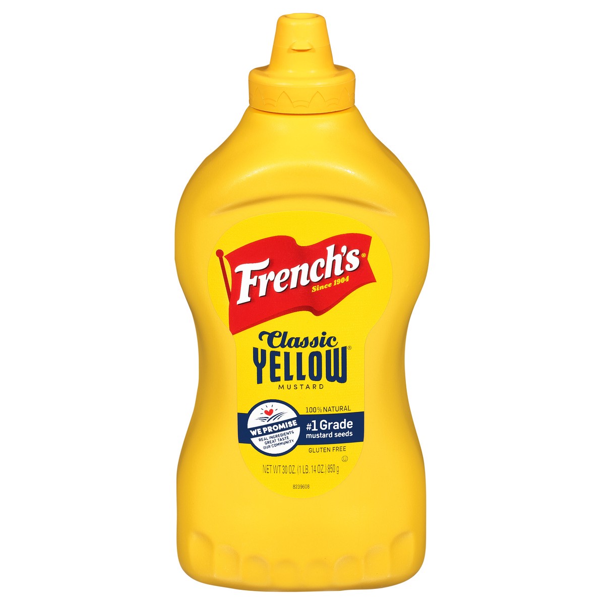 slide 1 of 10, French's Classic Yellow Mustard Squeeze Bottle, 30 oz, 30 oz