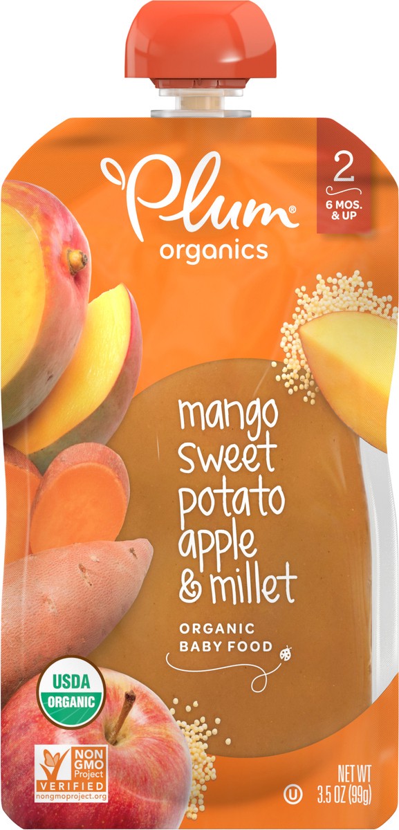 slide 6 of 7, Plum Organics Sweet Potato Mango Millet, 3.5 oz