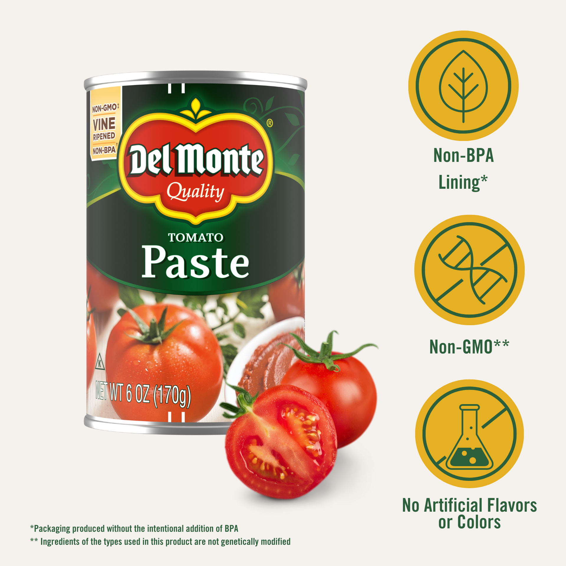 slide 2 of 6, Del Monte Tomato Paste 6 oz, 6 oz