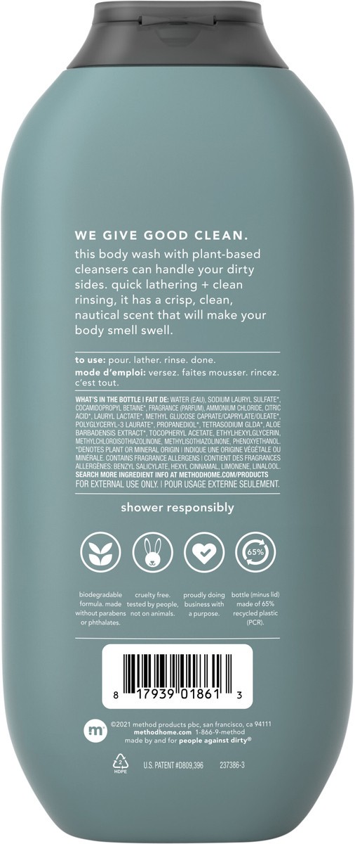 slide 4 of 7, method Men, Sea + Surf Body Wash, 18oz, 18 fl oz
