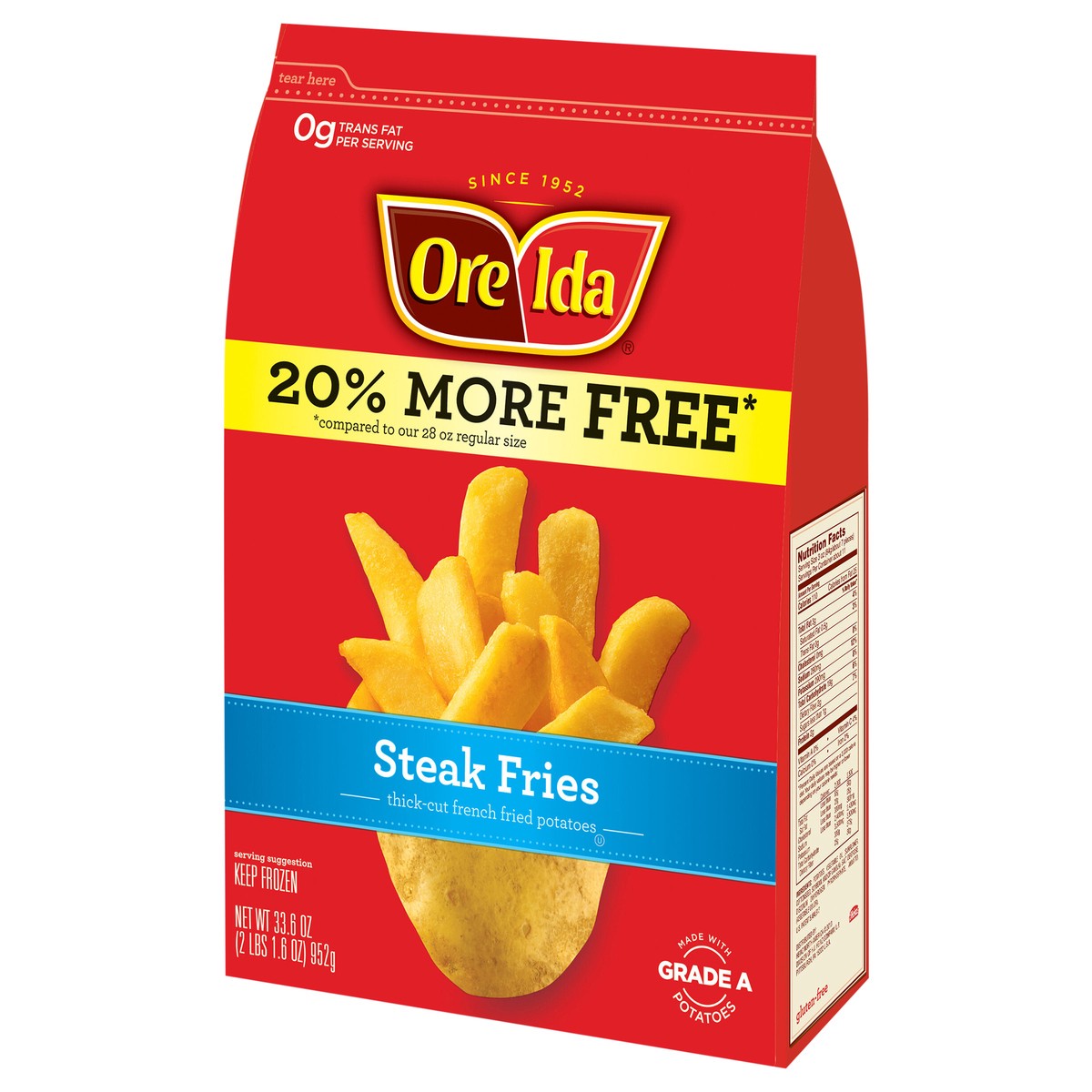 slide 8 of 14, Ore-Ida Steak Fries Thick-Cut French Fried Potatoes 33.6 oz Bag, 33.6 oz