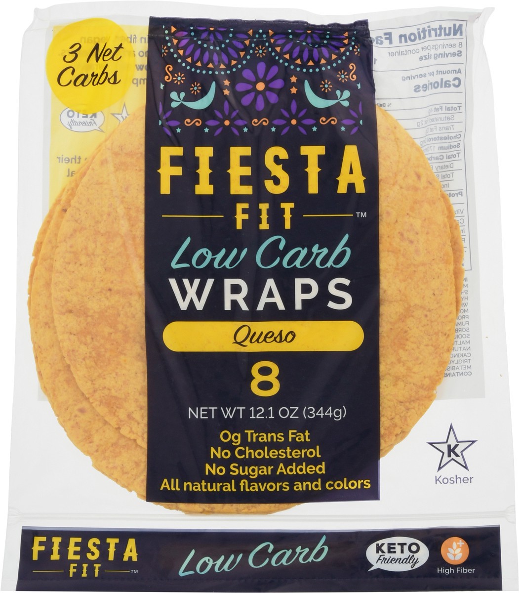 slide 6 of 9, Fiesta Fit Wrap Queso Low Carb, 12.1 oz