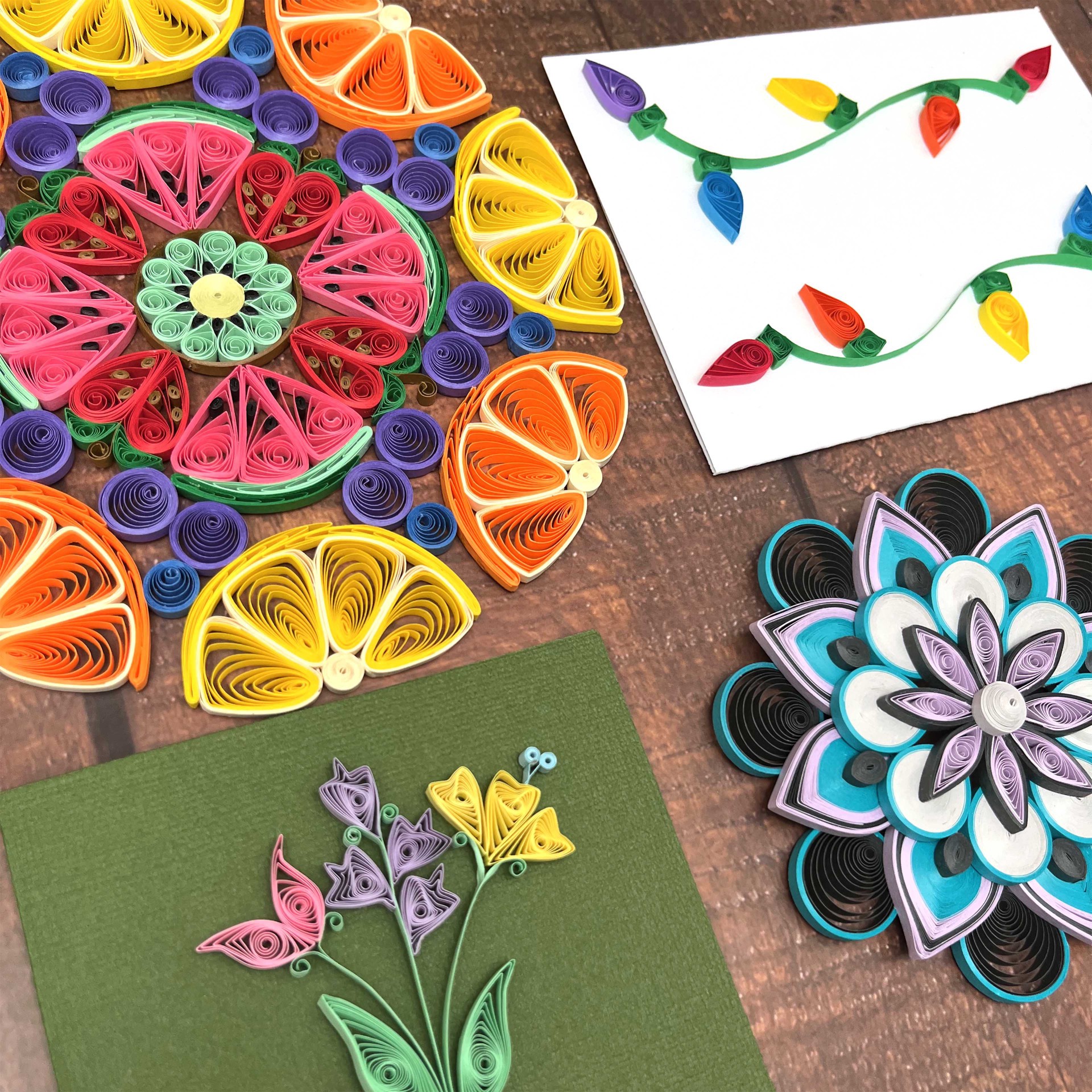 slide 4 of 5, Quilled Creations 1/8" Mixed Shades Quilling Paper, 100ct., 100 ct