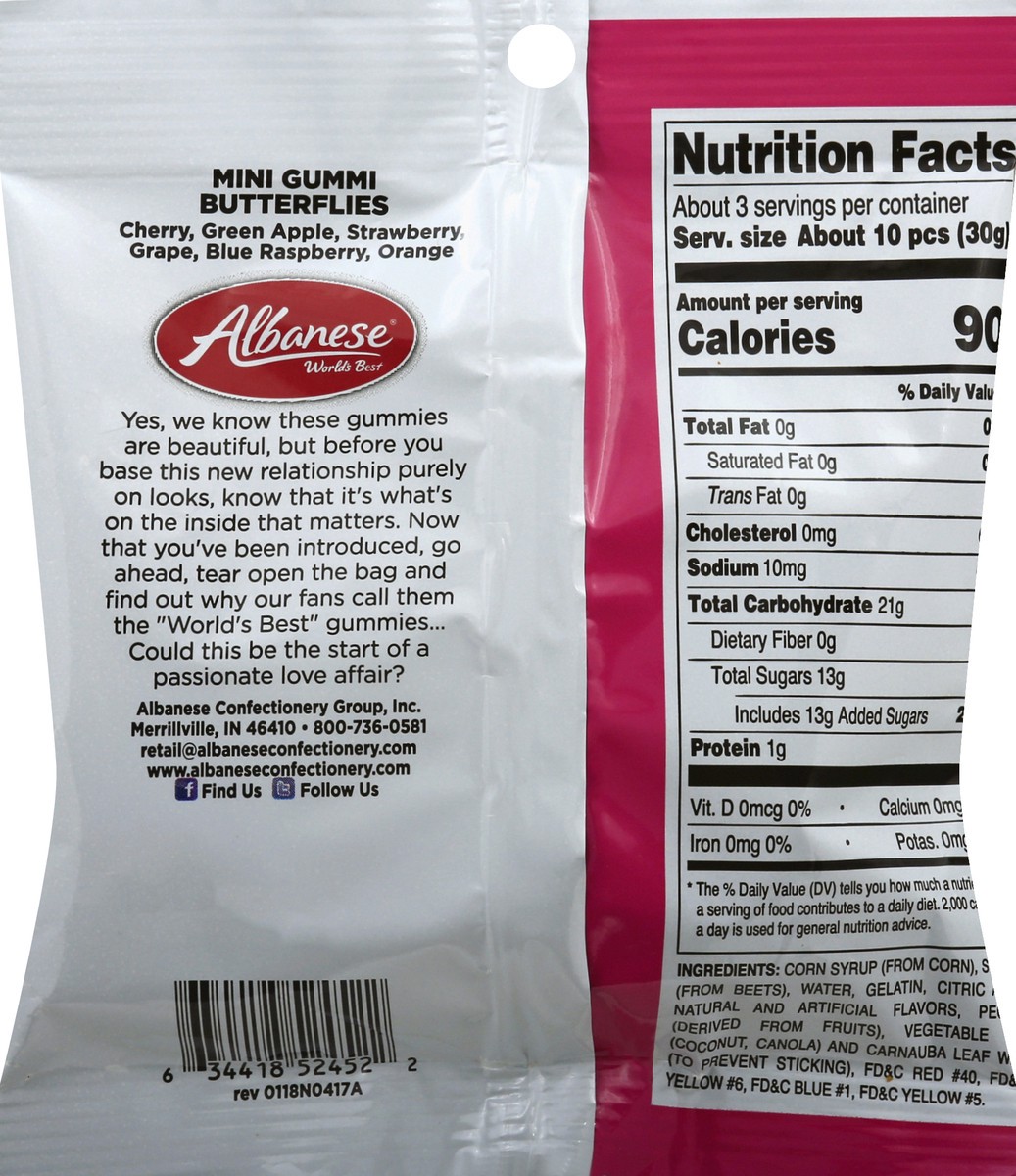 slide 2 of 7, Albanese Gummmi Mini Butterflies, 3.5 oz