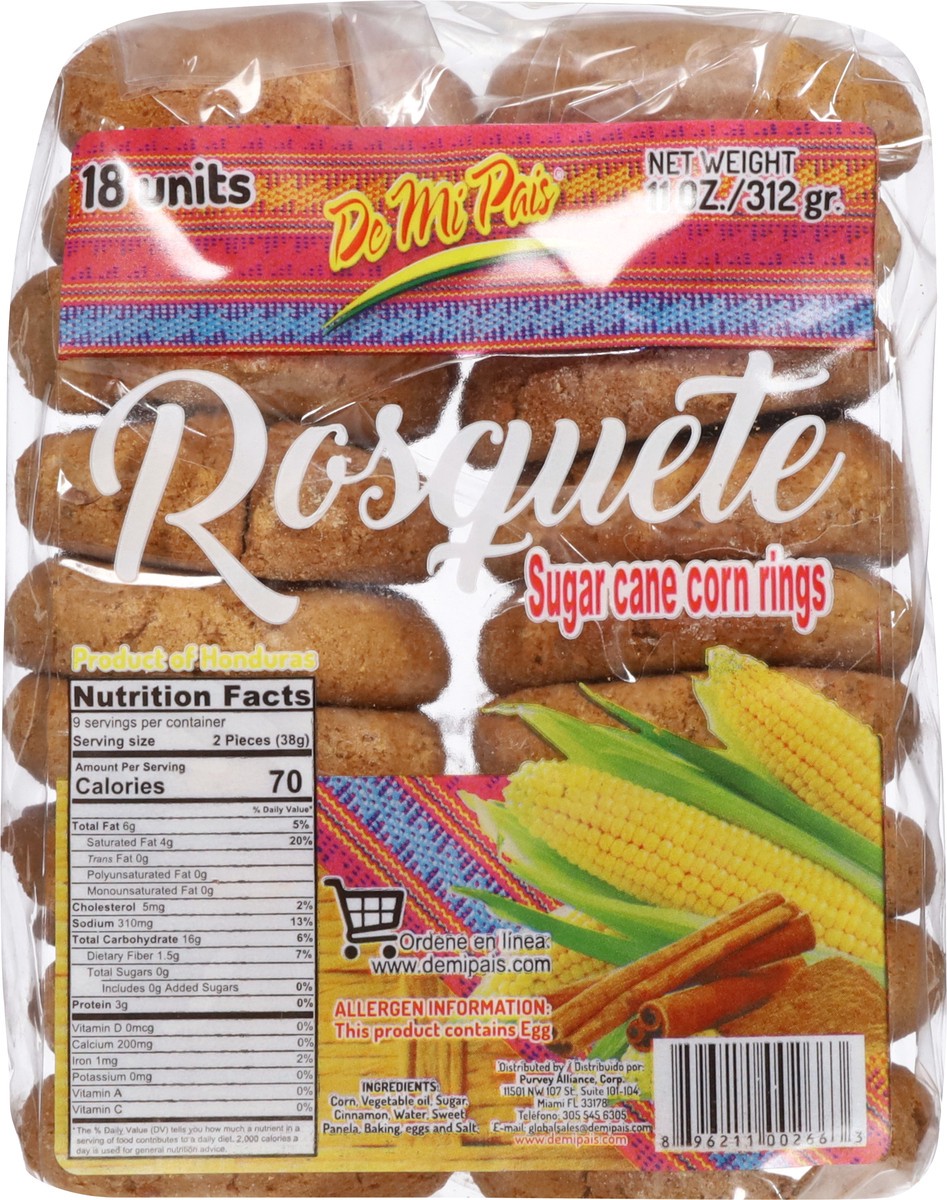 slide 2 of 14, De Mi Pais Rosquete Sugar Cane Corn Rings 18 ea, 18 ct
