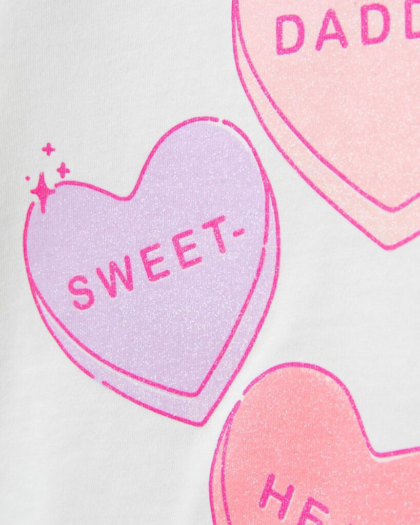 slide 2 of 2, Oshkosh Toddler Be Mine Long-Sleeve Graphic Tee - White White 5T, 1 ct