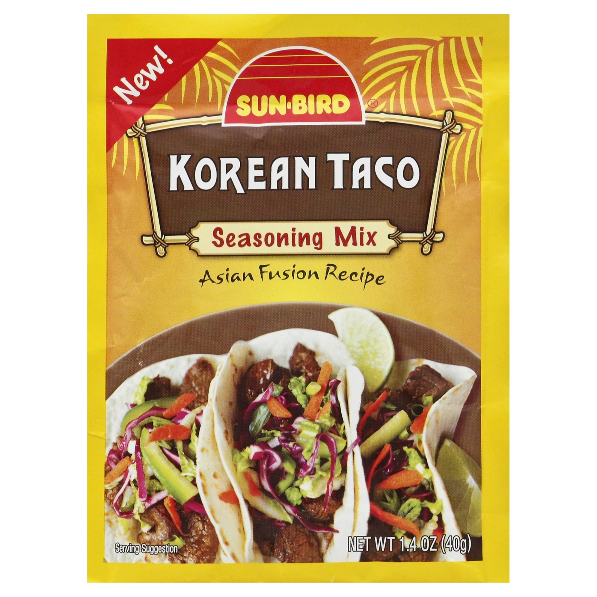 slide 1 of 6, Sun-Bird Korean Taco Seasoning Mix, 1.4 oz