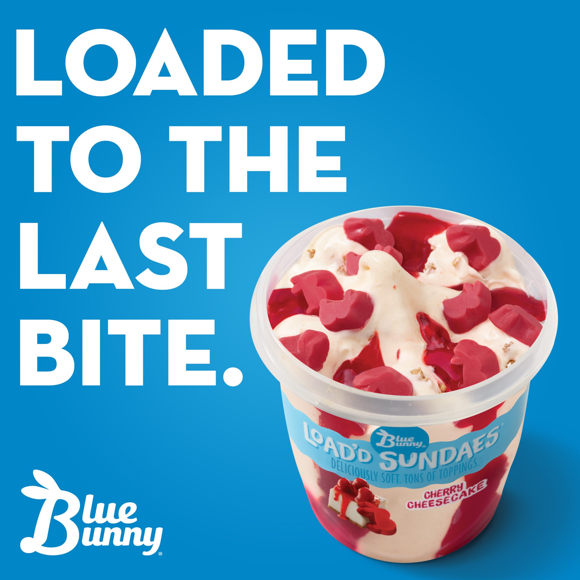 slide 3 of 3, Blue Bunny Load'd Sundaes Cherry Cheesecake Cup, 8.50 fl oz