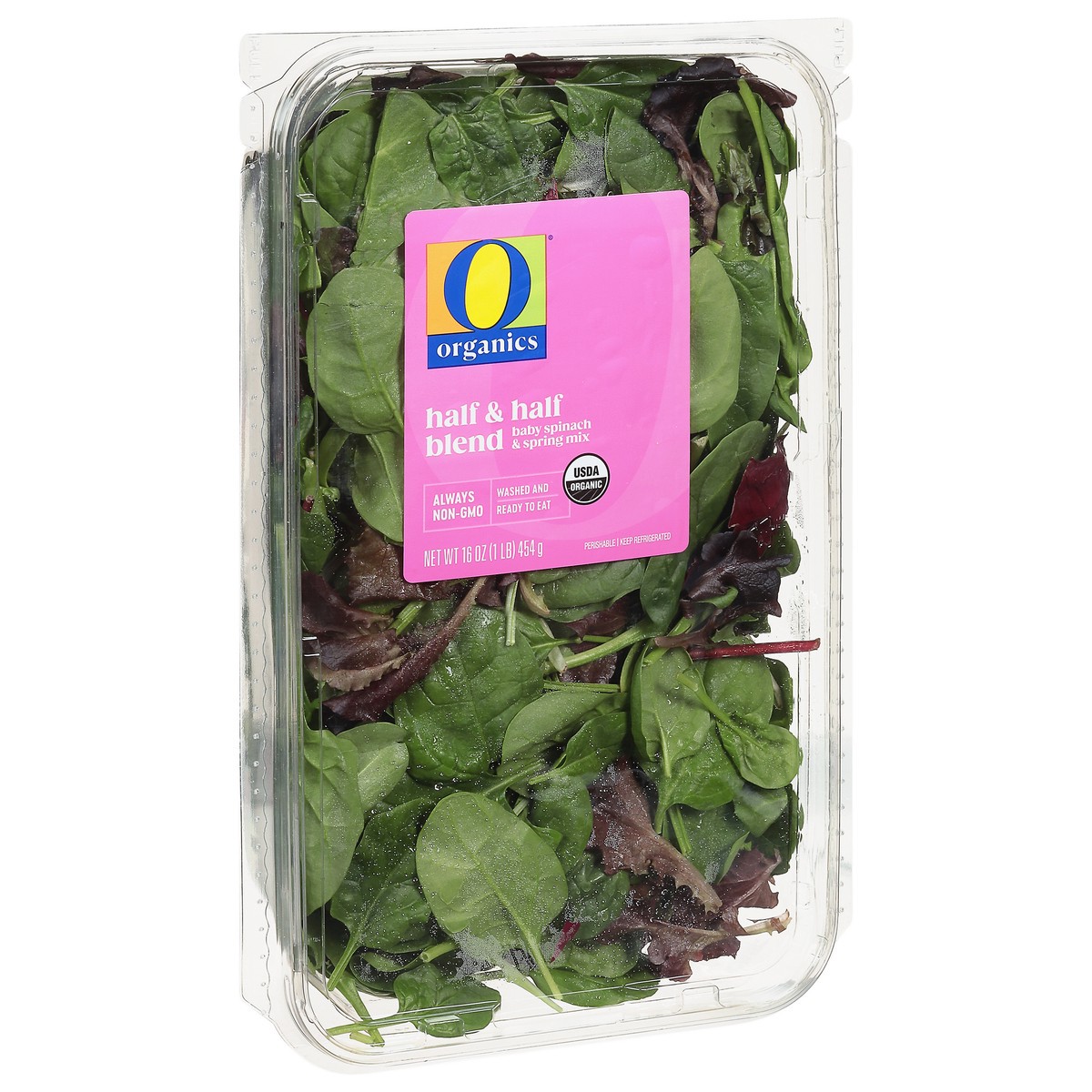 slide 8 of 9, O Organics Organic Half & Half Blend Spring Mix & Baby Spinach, 16 oz