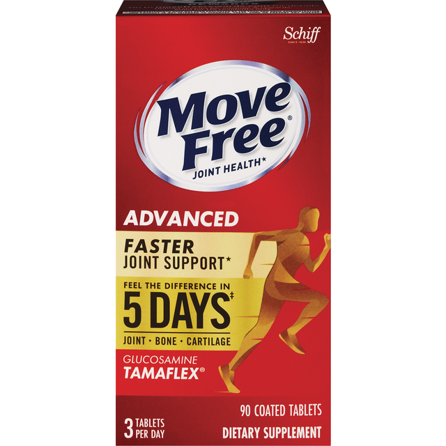 slide 1 of 1, Move Free Advanced Glucosamine Tamaflex 90 Coated Tablets, 90 ct