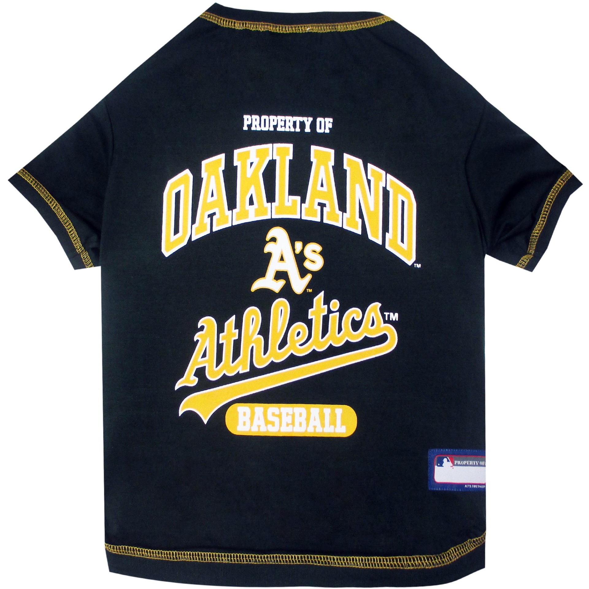 slide 1 of 1, Pets First Oakland Athletics T-Shirt, MED