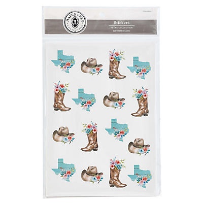 slide 1 of 1, Destination Holiday Texas Collection Floral Stickers, 32 ct