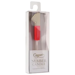 Caspari Red/Gold 1 Number Candle 1 ea