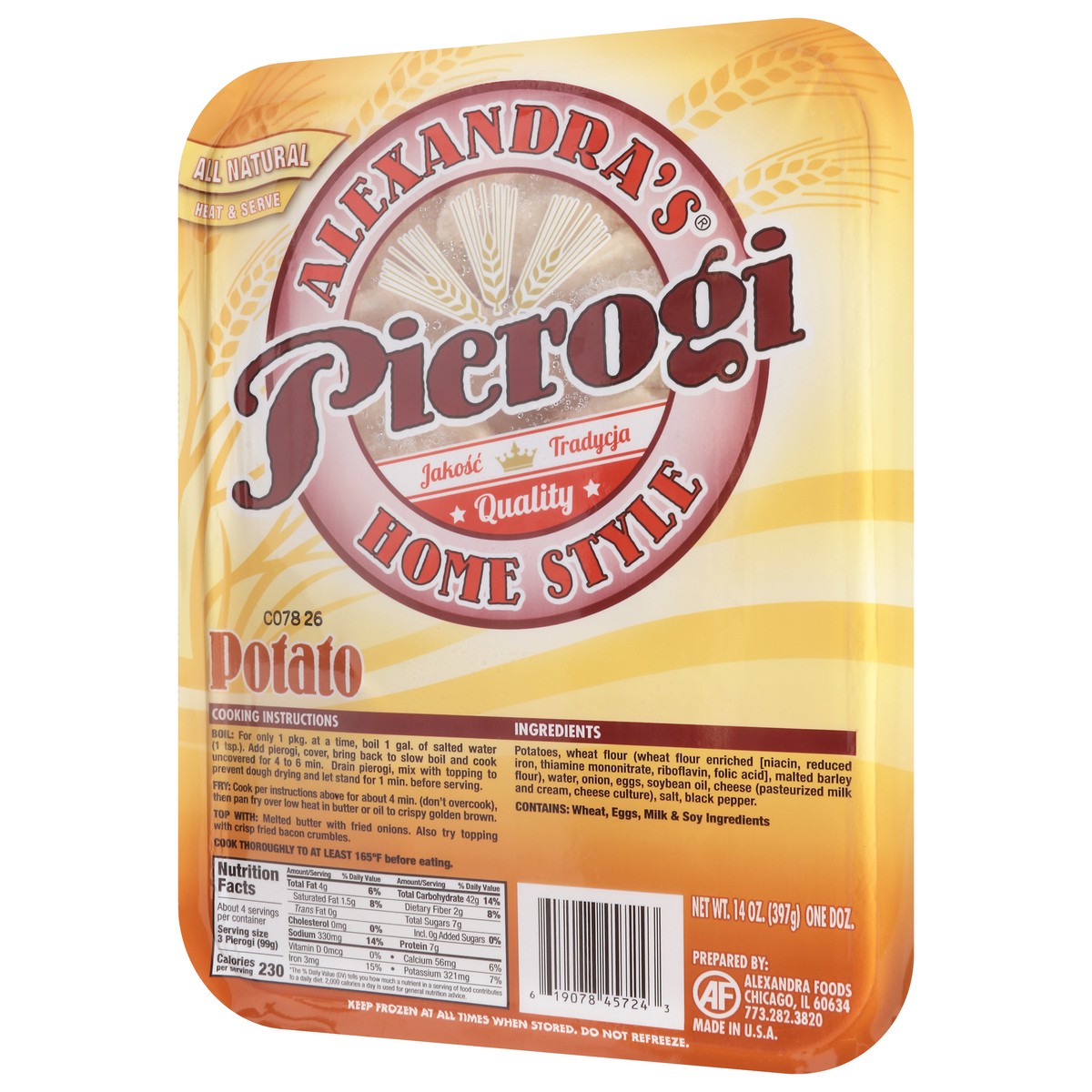 slide 2 of 4, Alexandras Potato Pierogi, 14 oz