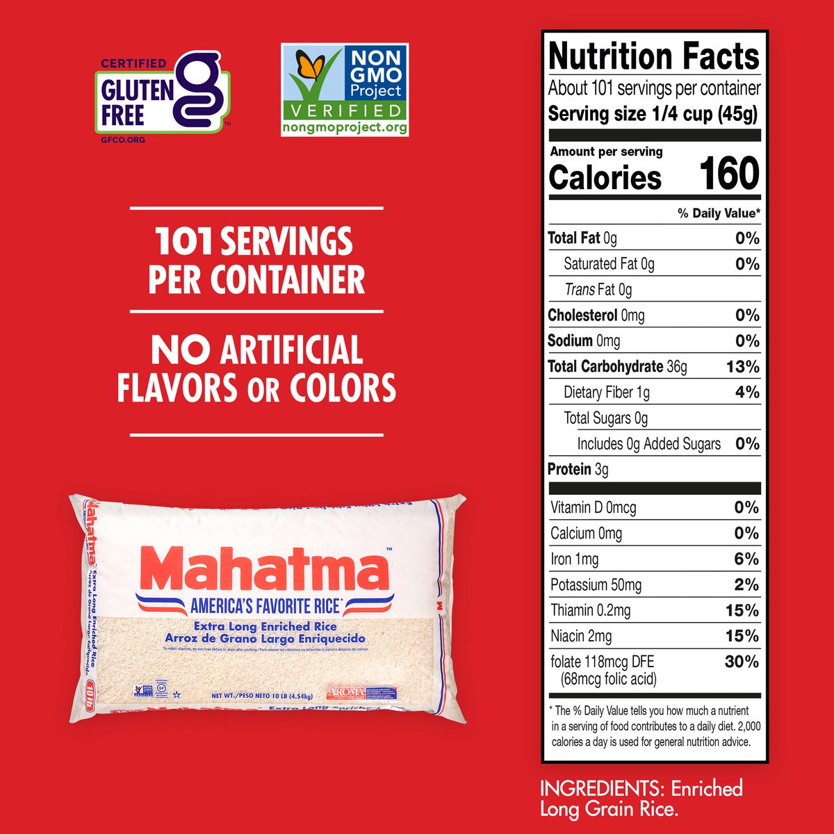 slide 2 of 6, Mahatma Rice, 10 lb