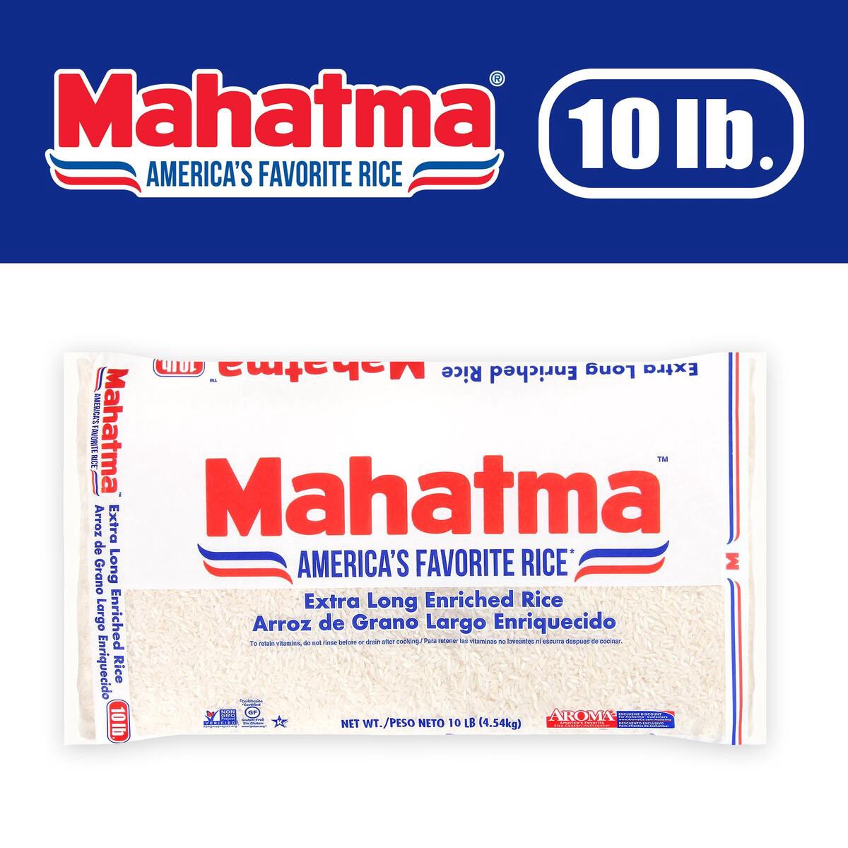 slide 1 of 6, Mahatma Rice, 10 lb