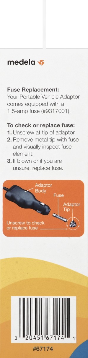 slide 2 of 5, Medela Portable Vehicle Adaptor 1 ea, 1 ct