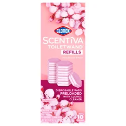 Scentiva ToiletWand Refills, Cherry Blossom and Peach, 10 Count