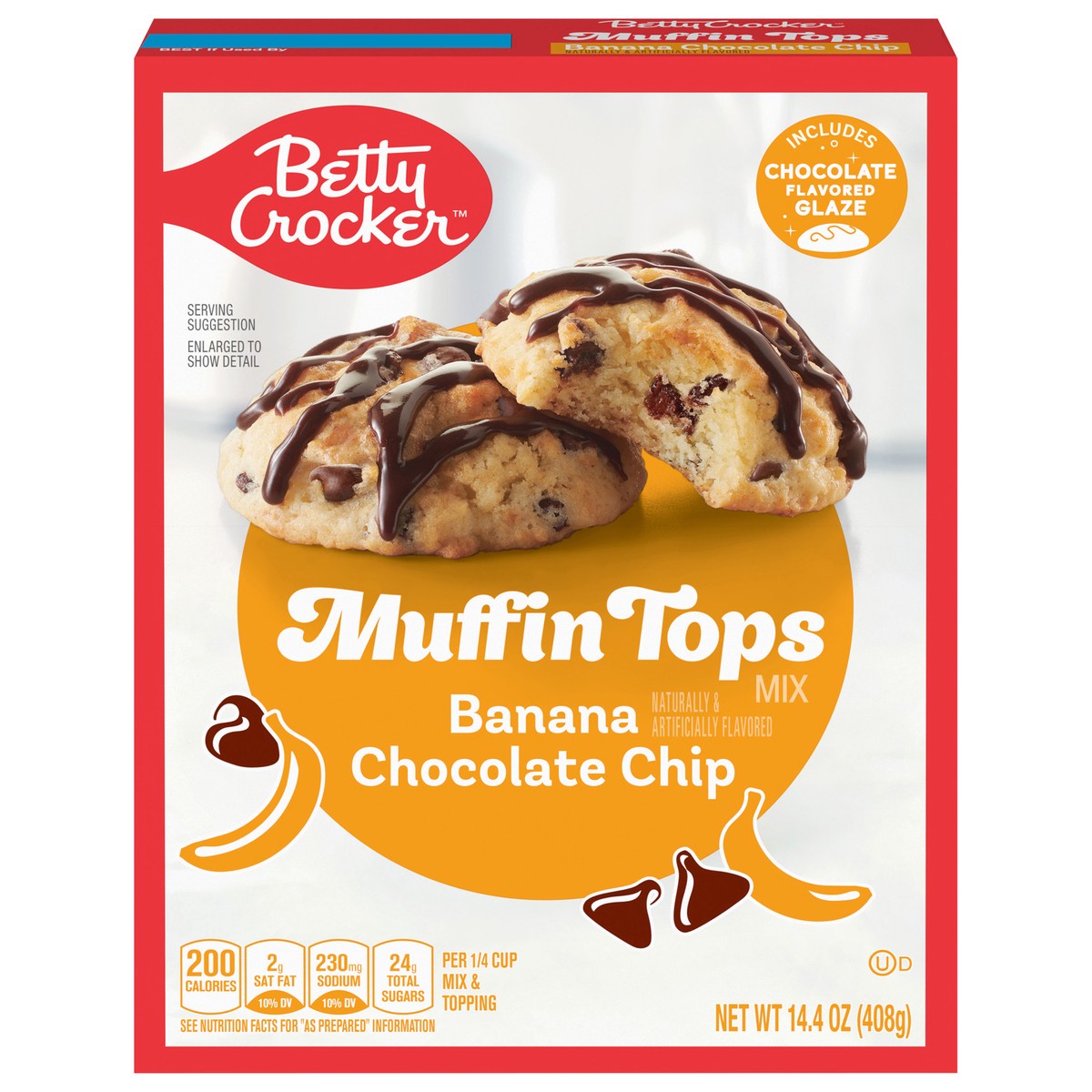 slide 1 of 10, Betty Crocker Muffin Tops Mix, Banana Chocolate Chip, 14.4 oz, 14.4 oz