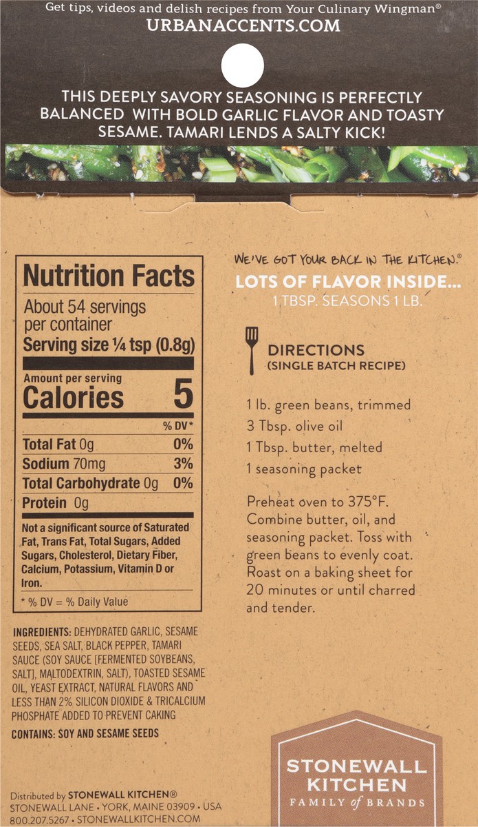 slide 5 of 13, Urban Accents Veggie Roaster Sesame Garlic Seasoning Blend - 1.5 oz, 1.5 oz