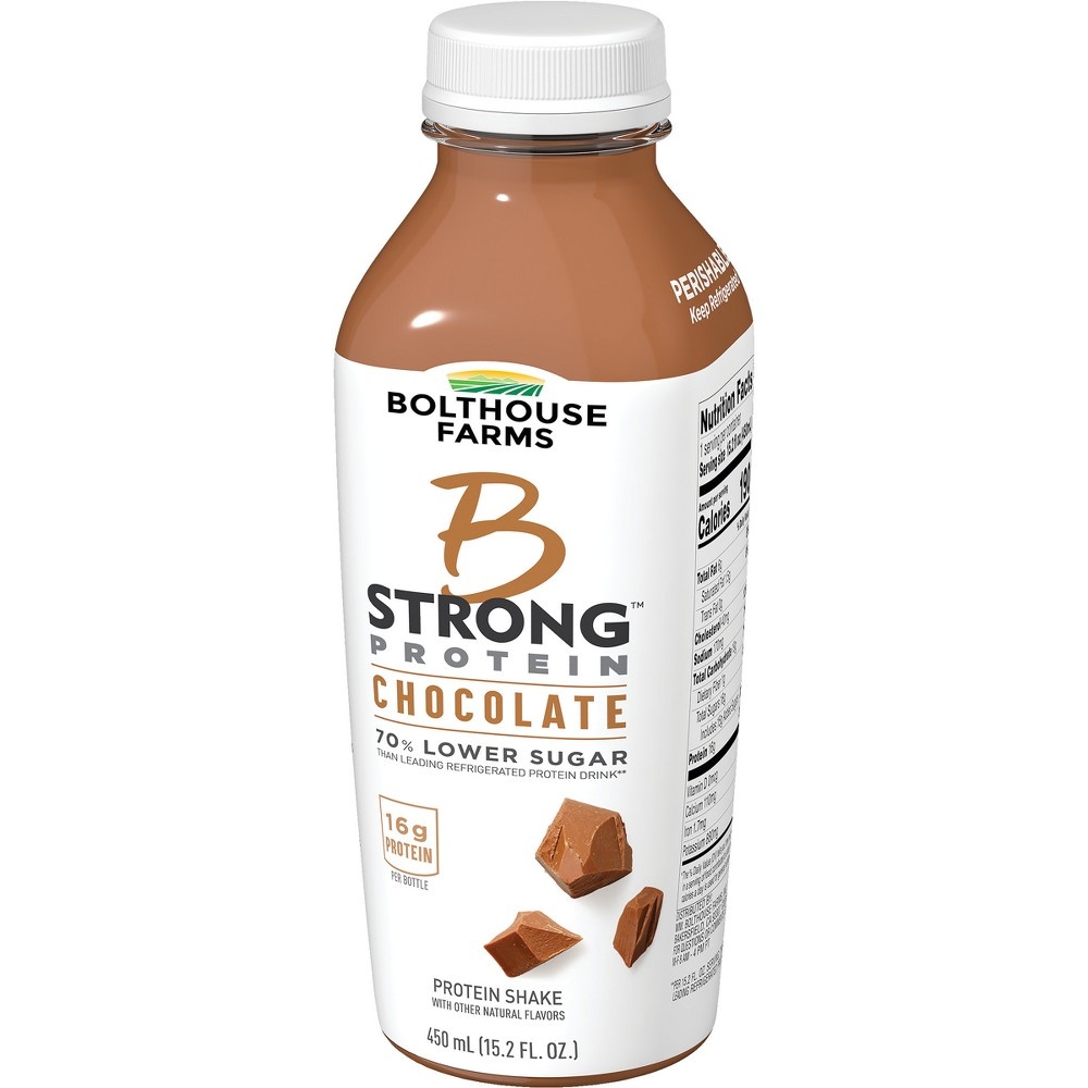 slide 2 of 7, Bolthouse Farms B Strong Chocolate Protein Shake, 15.2 oz