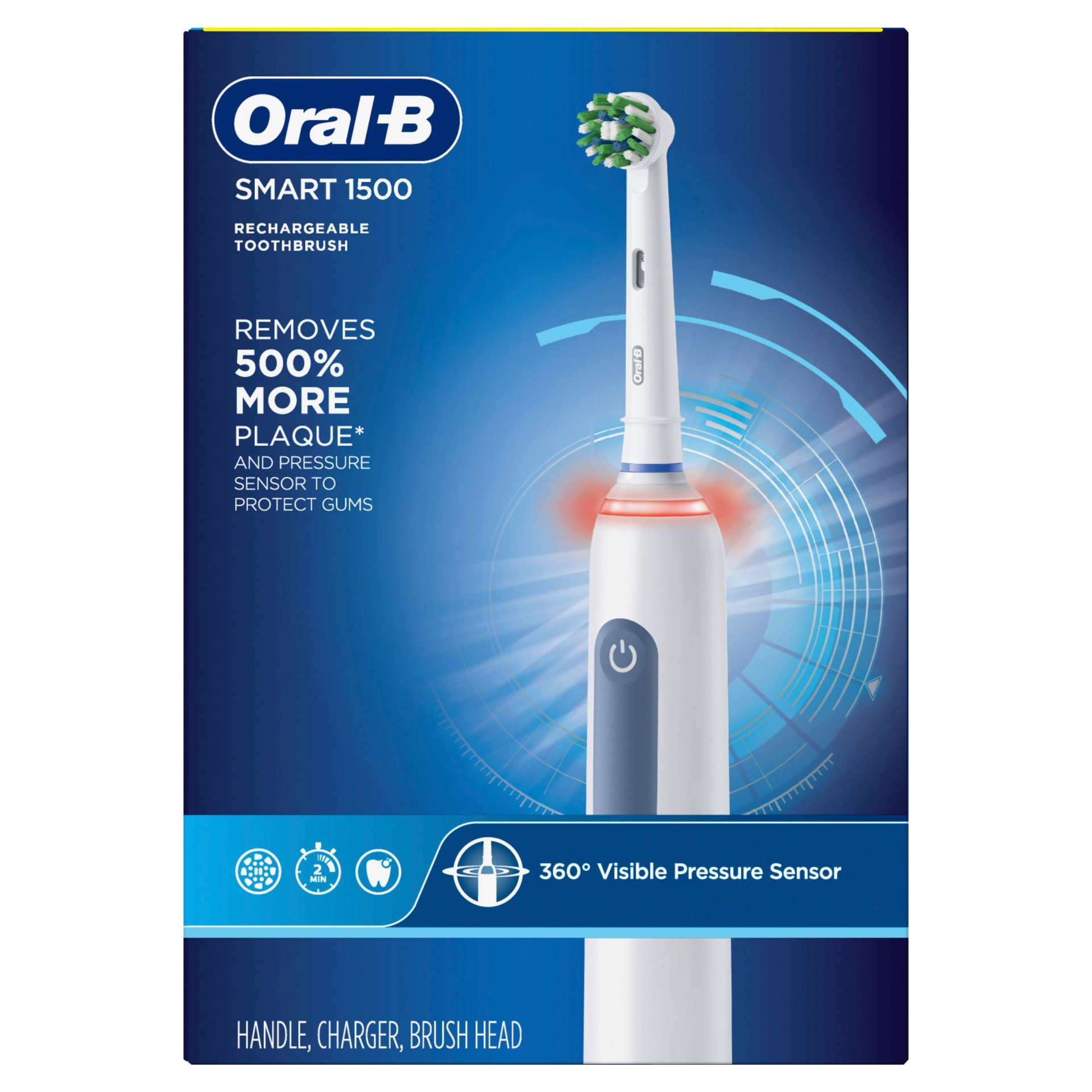 slide 1 of 1, Oral-B Smart 1500 Rechargeable Electric Toothbrush - Blue, 1 ct