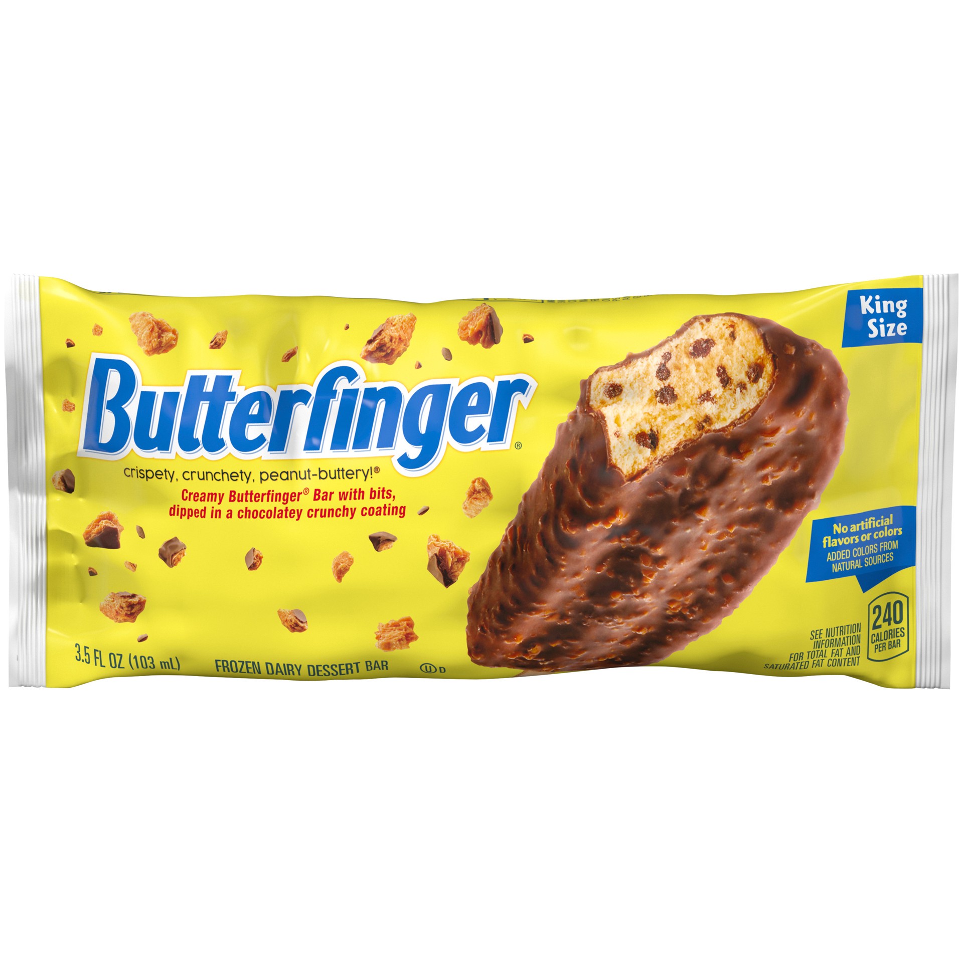 slide 1 of 2, Butterfinger Nestlée BUTTERFINGER Frozen Dairy Dessert Bar, 4 fl oz