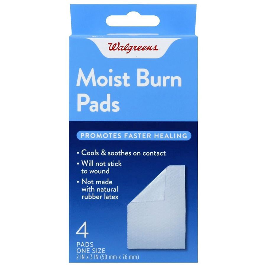 slide 1 of 2, Walgreens Moist Burn Pads, 4 ct