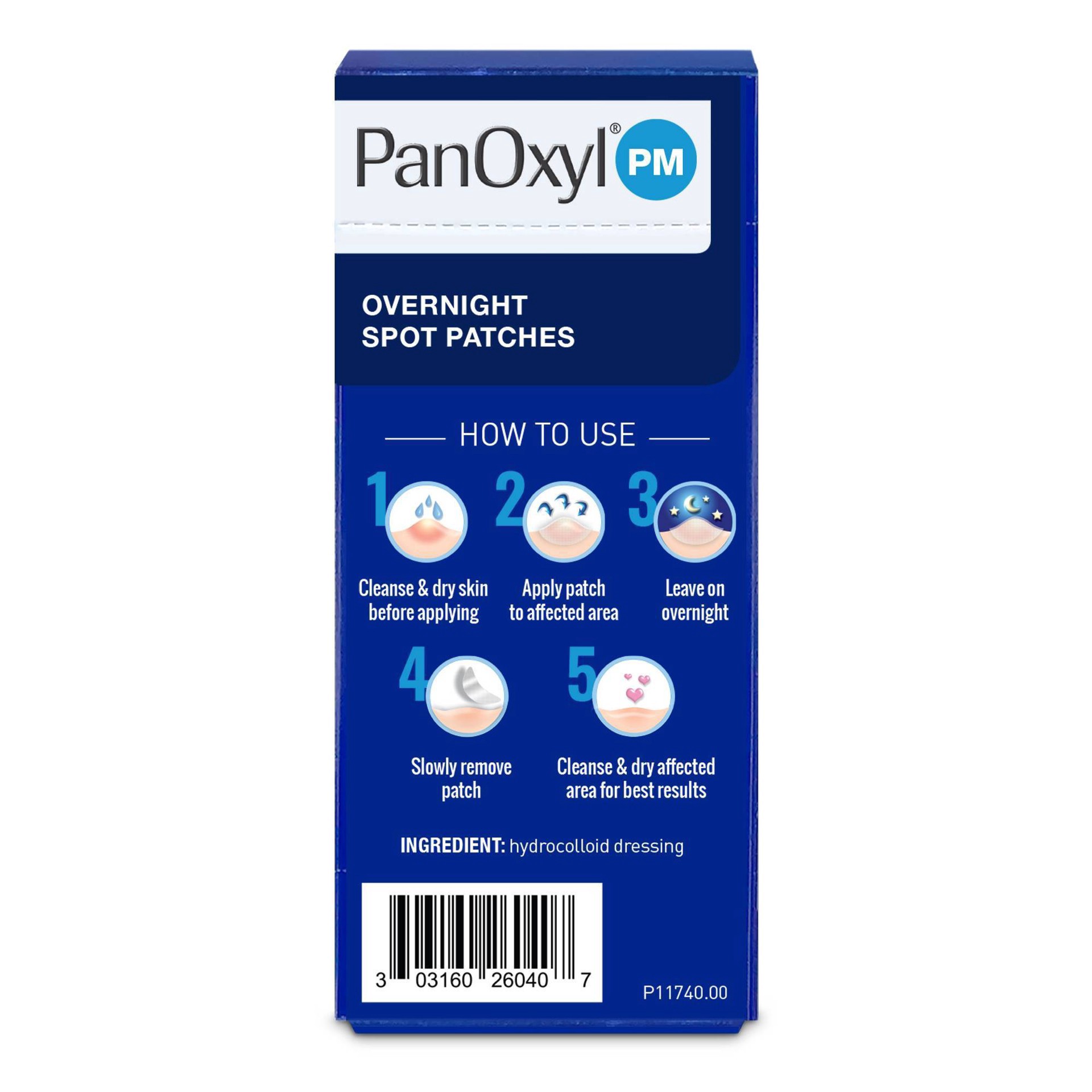slide 5 of 15, PanOxyl PM Overnight Clear Spot Patches 40 ea, 40 ct