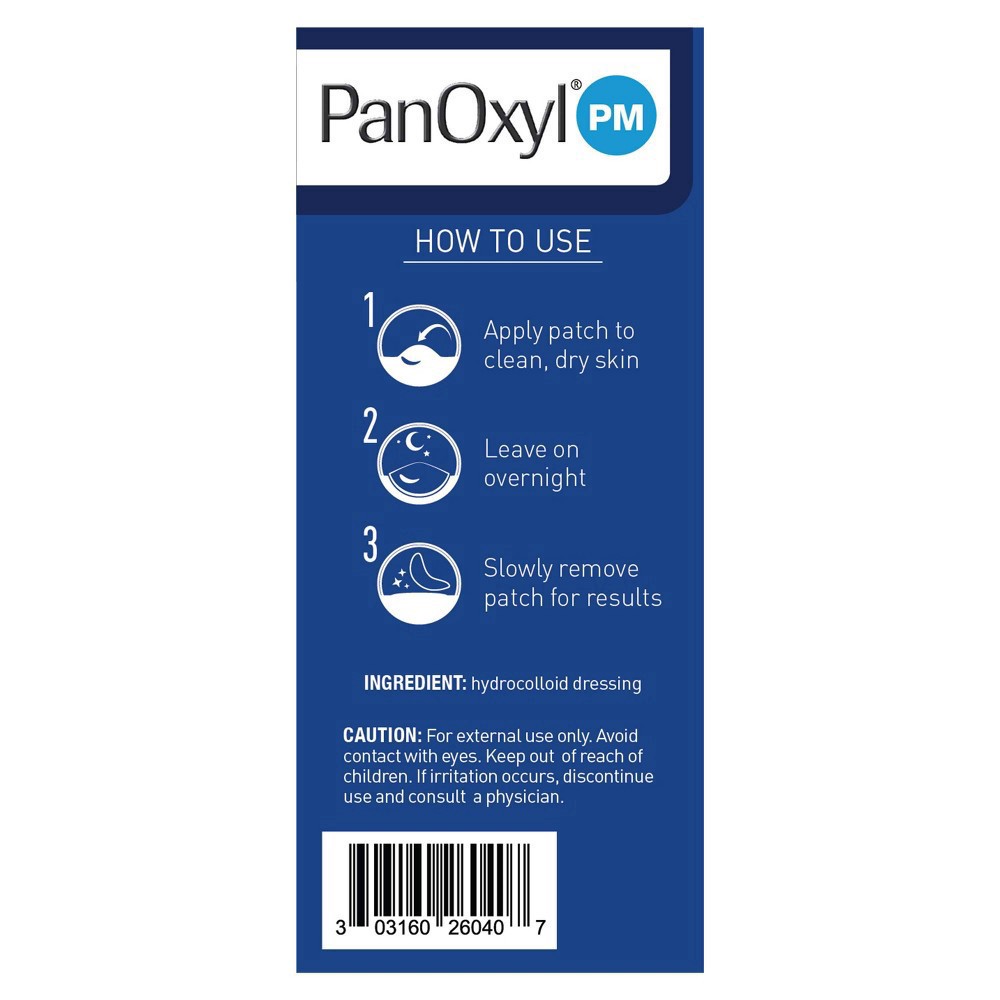 slide 11 of 15, PanOxyl PM Overnight Clear Spot Patches 40 ea, 40 ct
