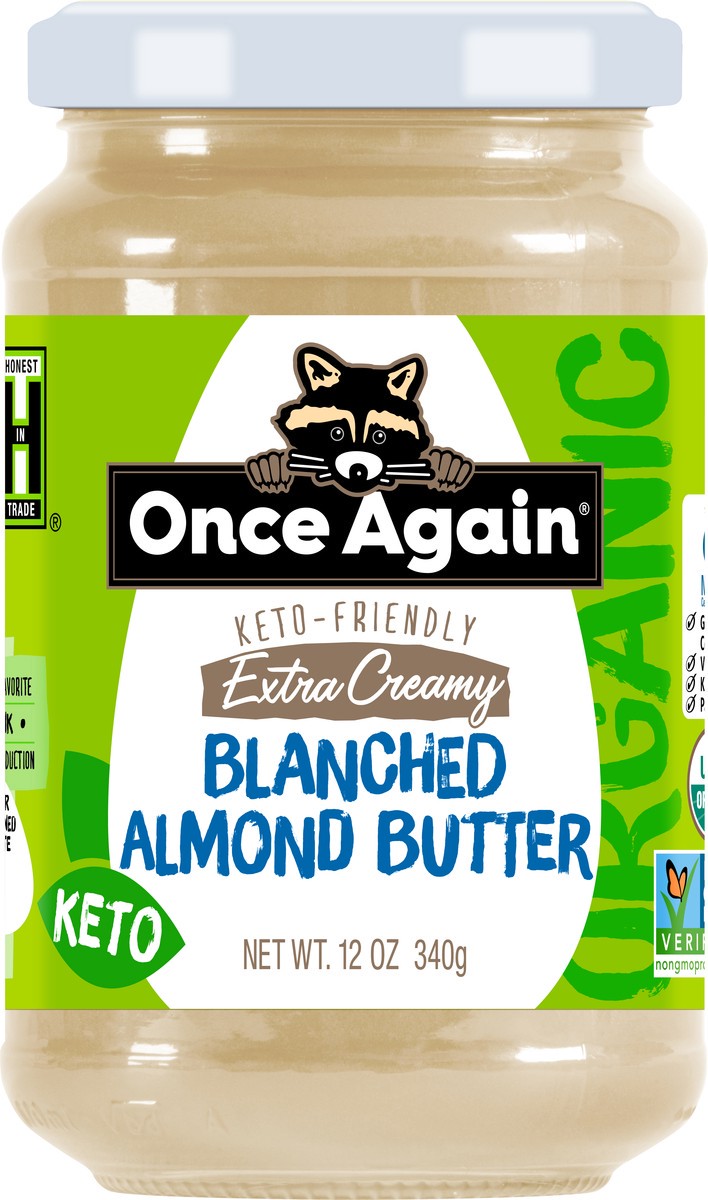 slide 3 of 4, Once Again Extra Creamy Blanched Almond Butter 12 oz, 12 oz