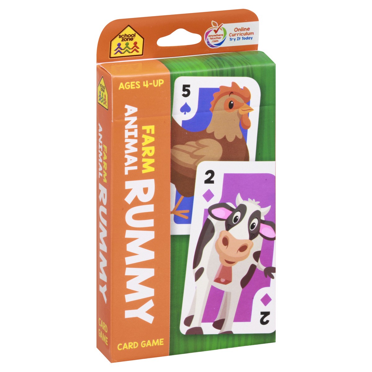 slide 2 of 8, School Zone Memory Farm Animal Rummy Card Game, 1 ct