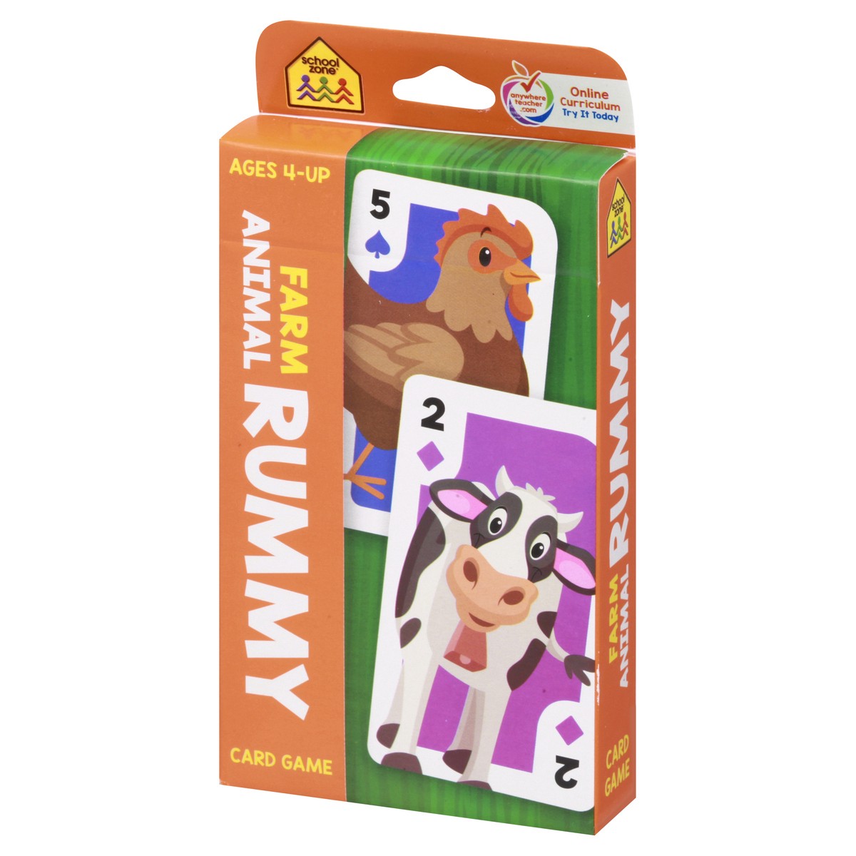 slide 3 of 8, School Zone Memory Farm Animal Rummy Card Game, 1 ct