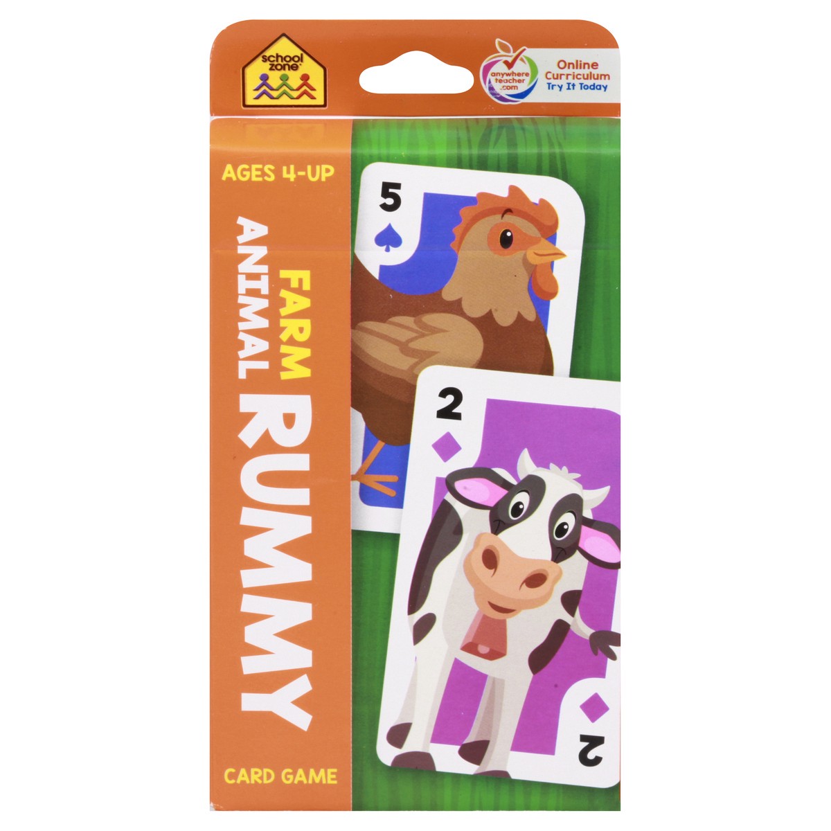 slide 1 of 8, School Zone Memory Farm Animal Rummy Card Game, 1 ct