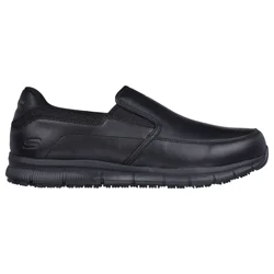 Skechers Men's Work Slip Resistant Relaxed Fit Nampa Groton SR, Black, Size 11.5