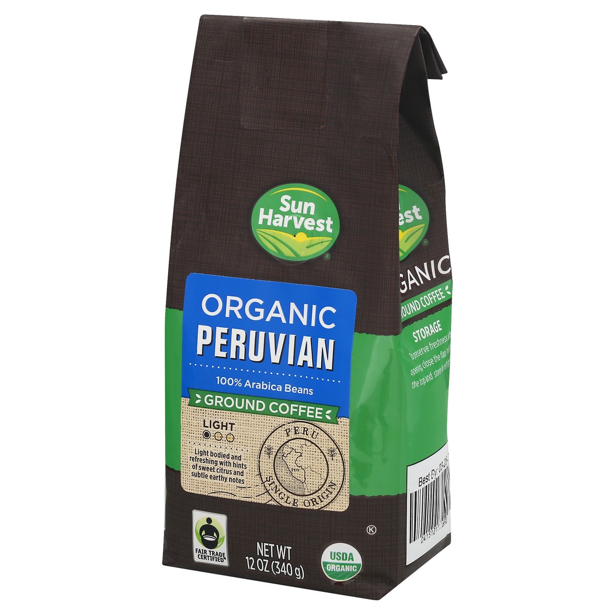 slide 12 of 12, Sun Harvest Organic Peruvian Ground Coffee - 12 oz, 12 oz